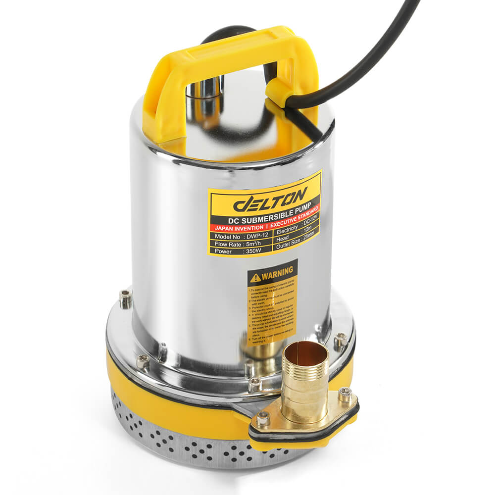 ปั๊มจุ่มโซล่าเซลล์ DELTON รุ่น DWP-12 ขนาด 1 นิ้ว 12V 350W